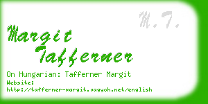 margit tafferner business card